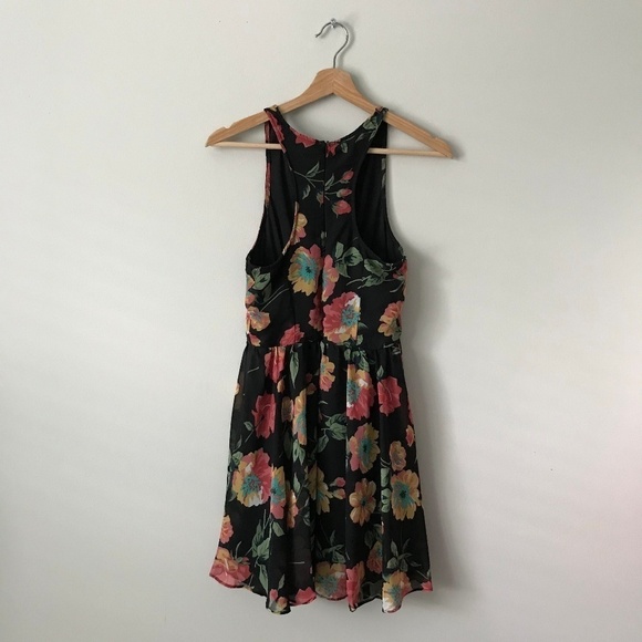 Savannah Rae Floral Dress Sleeveless S Black - Picture 5 of 6